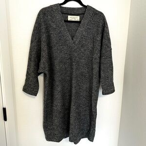 Hackwith Design House V Neck Caftan Lagenlook Dress Size XS/S Women’s Gray